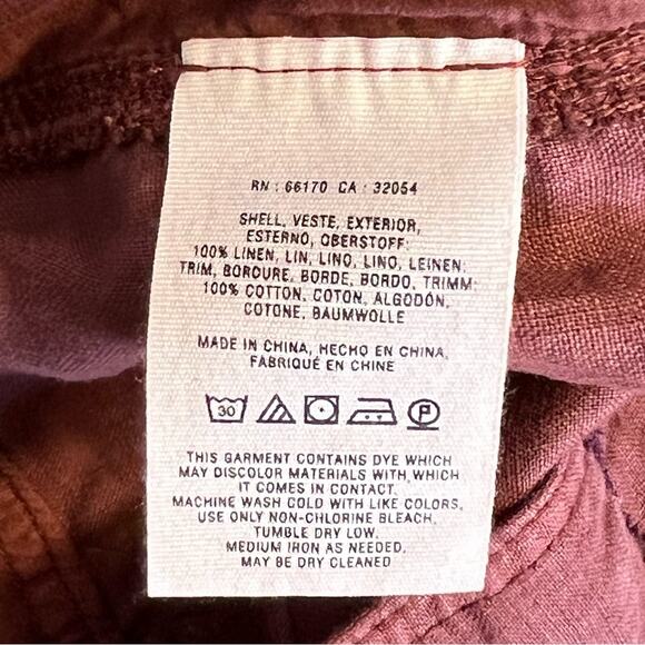 Anthropologie Hei Hei Women’s Sz 28 Embroidered Crochet Linen Pants Marlena - Picture 16 of 16